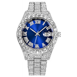 Men's Diamond Watch Fashion Crystal Rhinestone