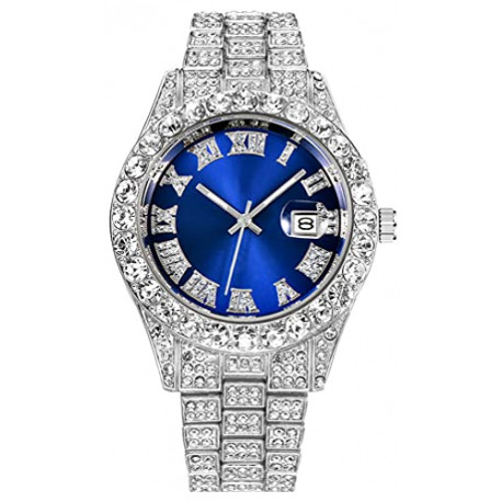Men's Diamond Watch Fashion Crystal Rhinestone