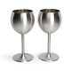 Stainless Steel Wine Glass, Set of 2