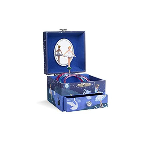 Musical Jewelry Box with Spinning Ballerina, 4.25 x 4.75 x 3.5 inches