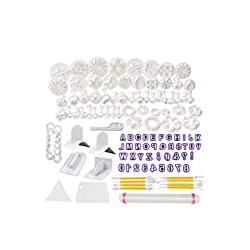 114 Cutters and Fondant Decorating Tools Set