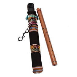 Traditional Peruvian Quena Flute, Brown