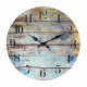 Vintage Farmhouse Wooden 14 Inch Round Battery Operated Hanging Wall Clock