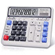 Desktop Calculator Solar Battery Dual Power with 12-Digit Large LCD Display