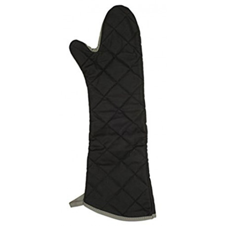 Pack 3 of Flame-Resistant Pyrotex Oven Mitt, 24", Black, Pair