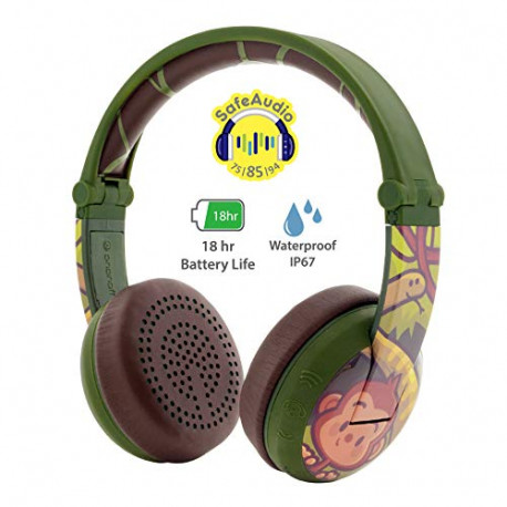 Waterproof Wireless Bluetooth Volume-Limiting Kids Headphones