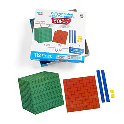 131 Differentiated Clings Base Ten Blocks, Place Value Manipulatives, Base 10 Blocks