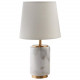 Pack 2 of Rivet Mid Century Modern Marble Table Decor Lamp With LED Light Bulb - 14 Inches
