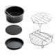 Air Fryer Accessories Set 5 pcs with Non-stick Barrel/Pan