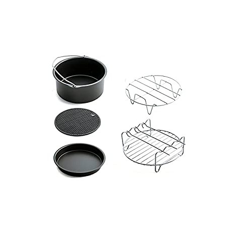 Air Fryer Accessories Set 5 pcs with Non-stick Barrel/Pan