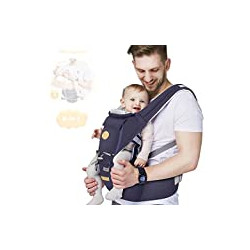 Carrier, 6-in-1 Baby Carrier with Waist Stool