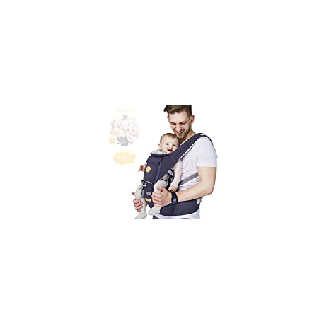 Carrier, 6-in-1 Baby Carrier with Waist Stool