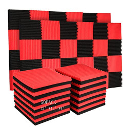 50 Pack Acoustic Panels Soundproof Studio Foam