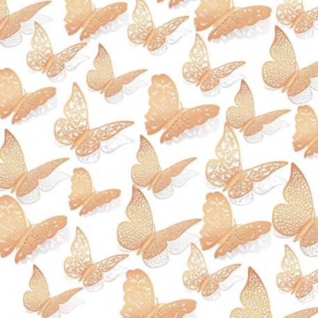 72 Pieces 3D Butterfly Wall Decals Sticker Wall Decal Decor