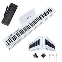 88 Key Foldable Electronic Piano,Semi-Weighted Keys Piano