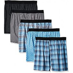 Hanes Ultimate mens Yarn Dye Exposed Waistband Boxer