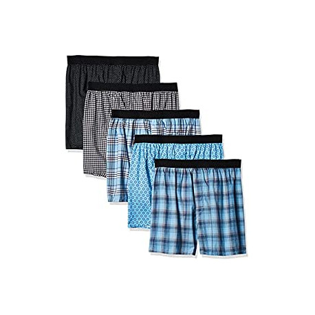 Hanes Ultimate mens Yarn Dye Exposed Waistband Boxer