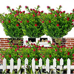 8Bundles Outdoor Artificial Fake Flowers UV