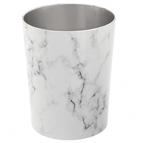 Round Metal Small 1.7 Gallon Recycle Trash Can Wastebasket