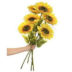 6PCS Large Sunflowers Artificial Flowers Long