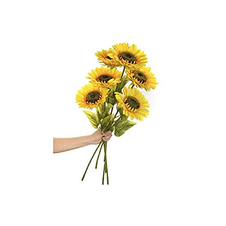 6PCS Large Sunflowers Artificial Flowers Long