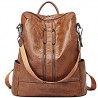 Leather Backpack Purse for Women Convertible Large