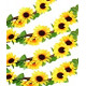 4 Packs Artificial Sunflower Garland Silk Sunflower Vine Yellow Flower Green Leaves 102"